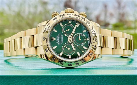 rolex daytona rose gold green dial|Rolex daytona green 116508.